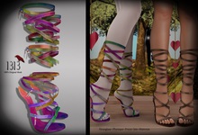 (*<*) 1313 Evie Sandals - Rainbow ~LaraX, Maitreya, Reborn, Freya, Isis, Hourglass, Physique~