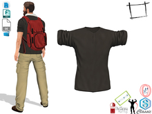 Dae Obj FBX Men's Rolled Up Sleeves Traveller Shirt Signature Gianni, Slink, Belleza Jake