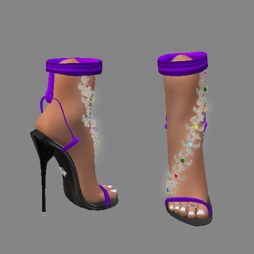 heels  diamond -silver