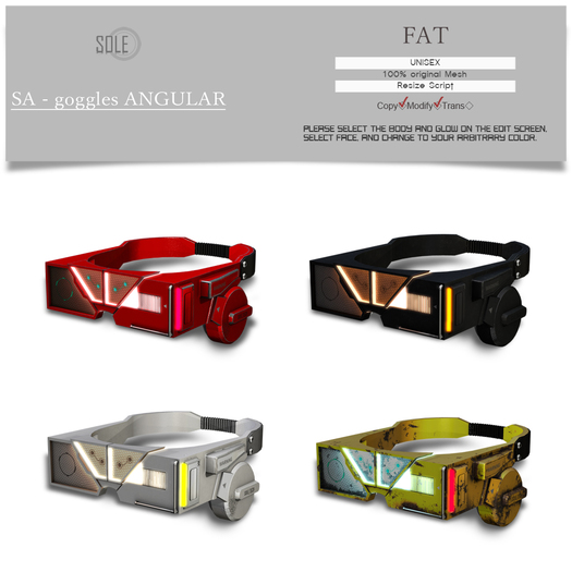 :::SOLE::: SA - goggles ANGULAR (Fat Pack)