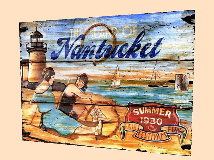 WALL ART CRAFT DECOR "Vintage 1930 Nantucket Fair Poster Sign"
