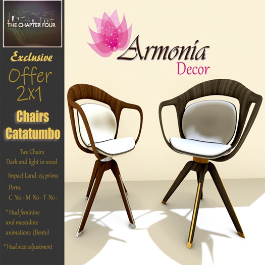 Second Life Marketplace Armonia Decor [AD] Chairs Catatumbo