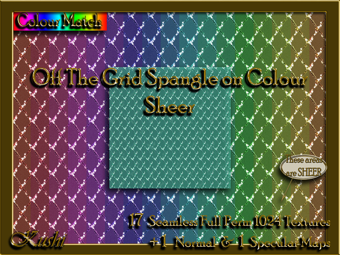 Off The Grid Spangle Colour Sheer Textures