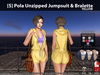 s pola unzipped jumpsuit bralette yellow pic