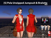 s pola unzipped jumpsuit bralette red pic