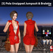 s pola unzipped jumpsuit bralette red ad