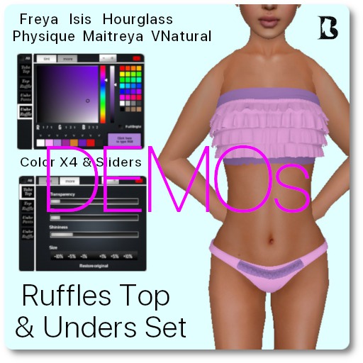 Summer Ruffles Top & Unders Set 6Sizes DEMO