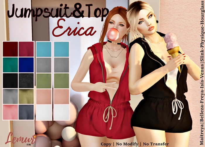 [Lemur]-Jumpsuit&Top Erica