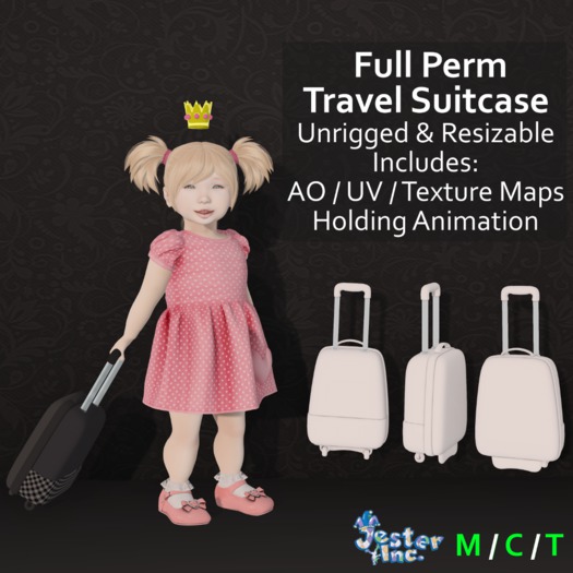 [Jester Inc.] Full Perm Travel Suitcase - BOXED