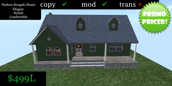 Modern Bungalo House - Green