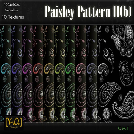 [K.O.] - Paisley Pattern II(b) - 10 Seamless Textures