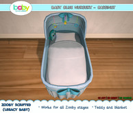 BabyBundles Baby Blue Nursery - Bassinet (Zooby Scripted)