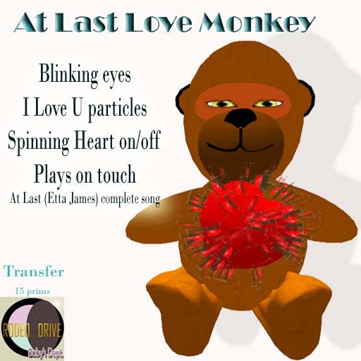 Monkey blink eyes, particles, musical 