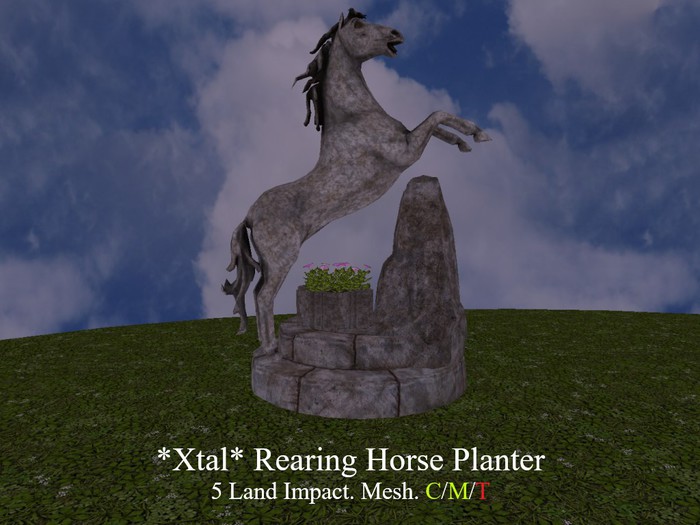 *Xtal* Rearing Horse Planter