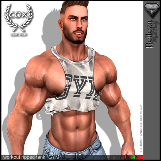 *COX* Workout Ripped Tank *GYM OV