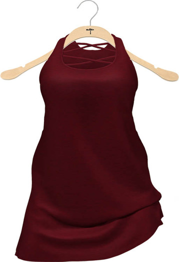 NYU - Long Front-Lace Tee, Red