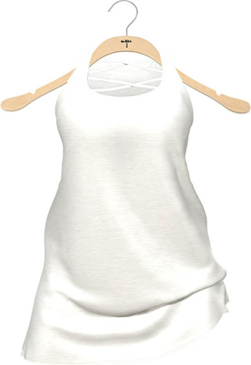 NYU - Long Front-Lace Tee, White