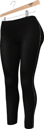 NYU - Side-Glitter Leggings, Black