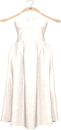NYU - Strapped Low-Back Dress, Cream