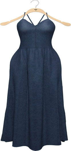 NYU - Strapped Low-Back Dress, Midnight