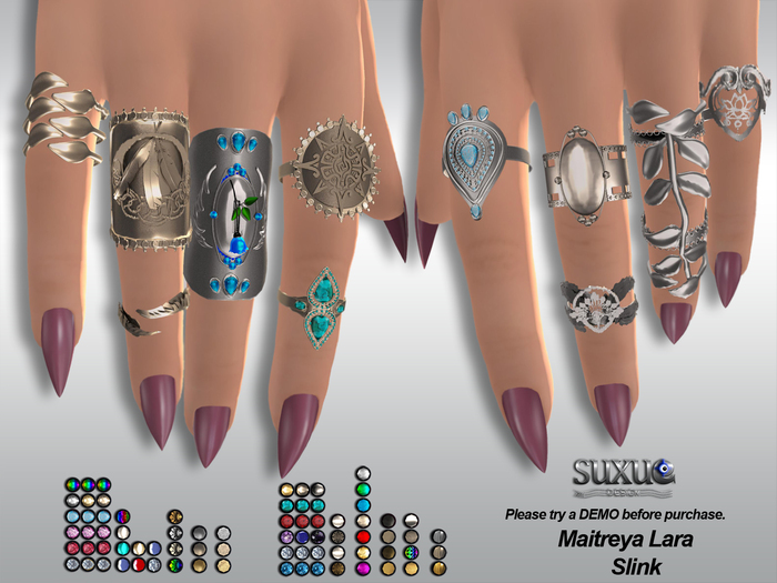 [SuXue Mesh] FATPACK N3 Bento Rigged Rings Maitreya Lara Slink, With Hud unified or one by one