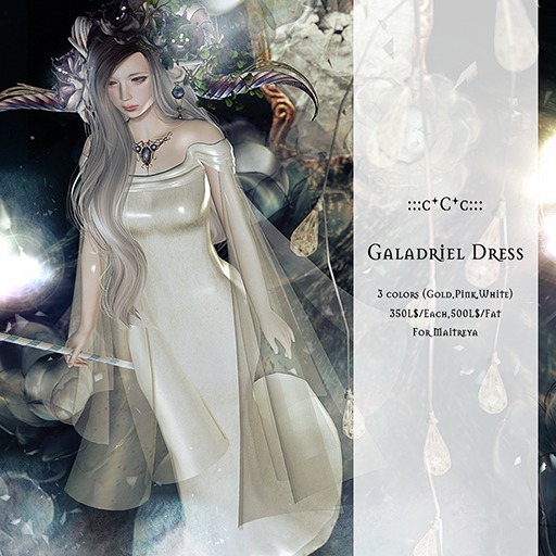 :::c*C*c:::Galadriel Dress White