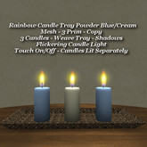 Rainbow Candle Tray Powder Blue/Cream N