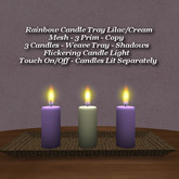 Rainbow Candle Tray Lilac/Cream N