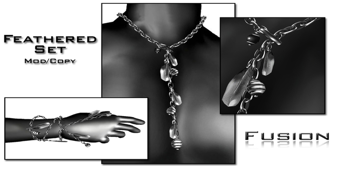 :Fusion: Feathered Necklace Set