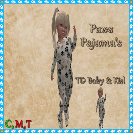 {Kid'z Kraze} TD  ~ Paws Print Pajama's