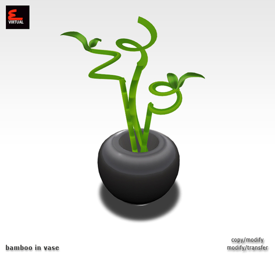  Interior Decor Plant_ Bamboo & Vase Modify
