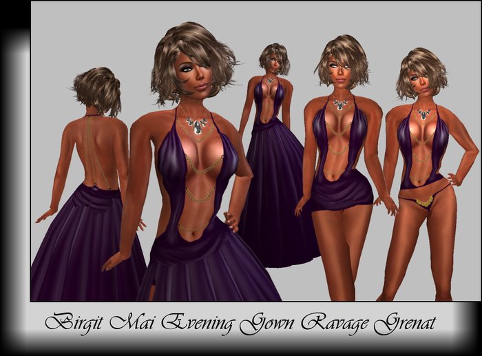 Birgit Mai Ravage Evening Gown Grenat (BOXED)