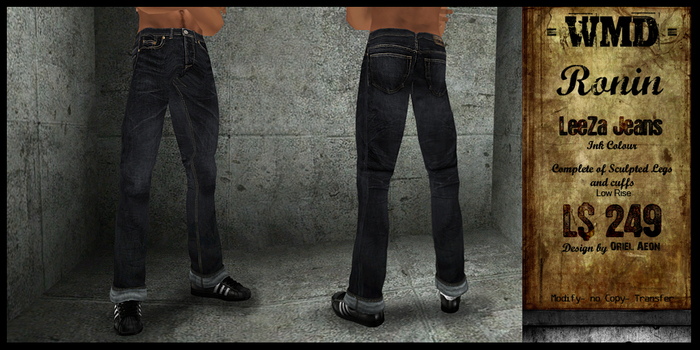 -WMD-"Ronin" LeeZa Jeans Ink Low Rise