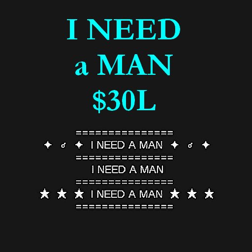 I Need A Man Gesture Boxed