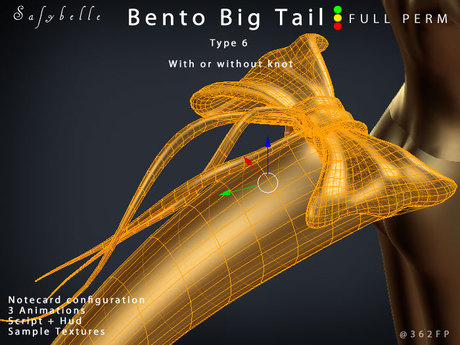 Second Life Marketplace - 362FP@Safybelle - Tail Type 6 FULL PERM BENTO ...