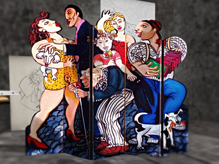 ART 0090 - "La foule" Paravent by Sofi (Bachi Cheng)