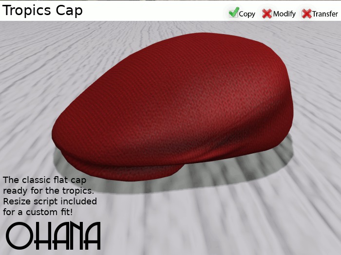 Ohana Tropics Cap Red (WEAR TO UNPACK)