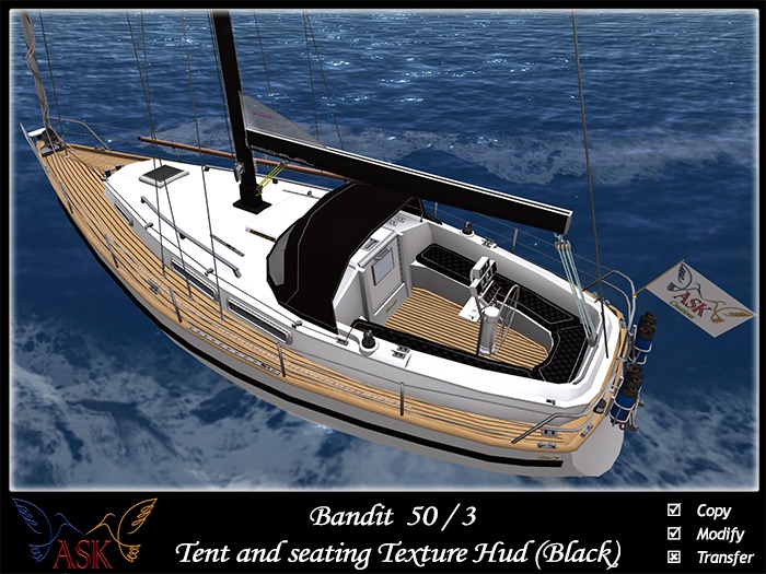 ASK - Bandit 50-3 Tent and seating Texture Hud (Black)