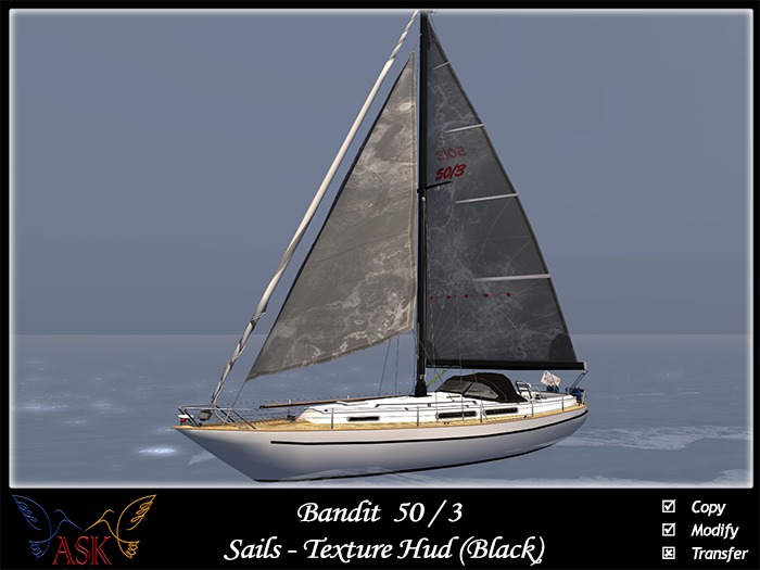 ASK - Bandit 50/3 Sails - Texture Hud (Black)