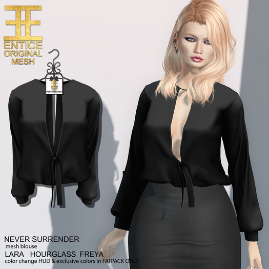 Entice - Never Surrender Top - Black