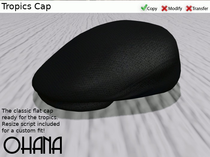 Ohana Tropics Cap Black