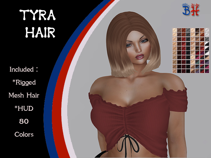 *BH* Tyra Hair w/Mixed Colors_HUD