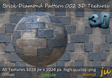 JU Brick Diamond Pattern 002 3D Textures Full Perm