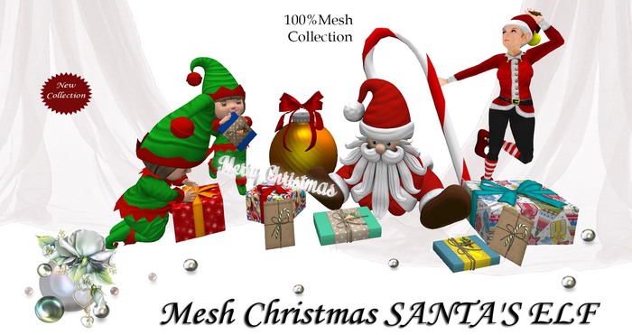 Mesh Christmas SANTA'S ELF  v. 2