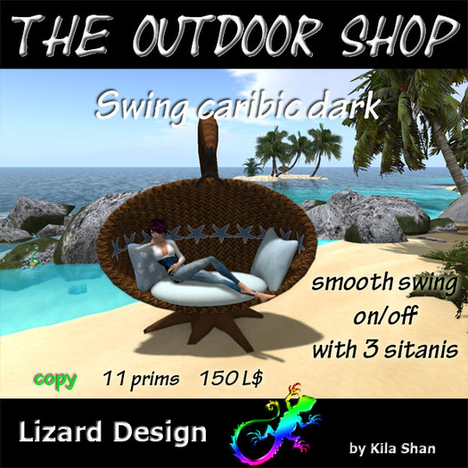 Swing caribic 2.0 dark, with sitanimations, swing on/off
