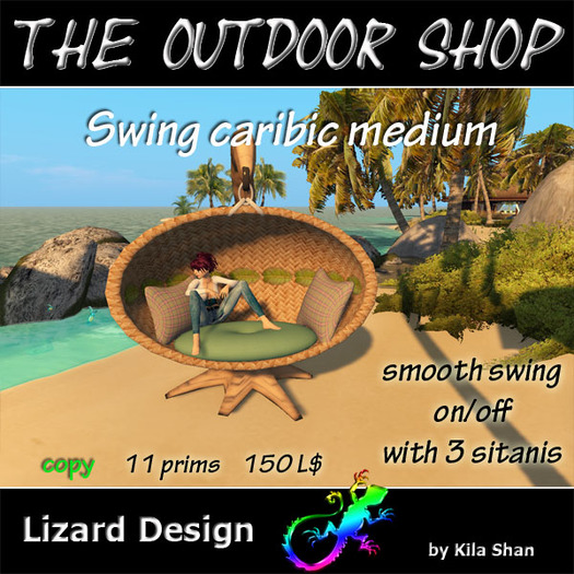 Swing caribic 2.0 medium, with sitanimations, swing on/off
