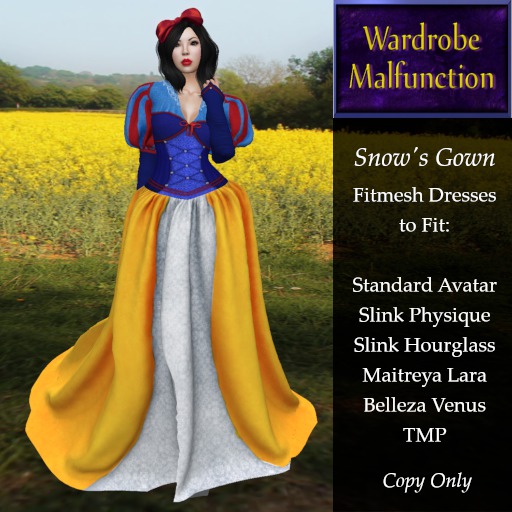 ~WM~ Snow's Gown Fairy Tale Princess Fitmesh Dress