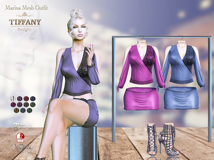::TD:: Marina Mesh Outfit ~ 11 Textures HUD