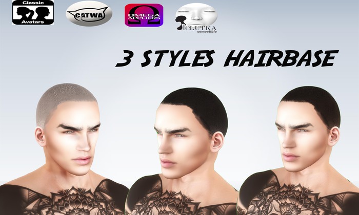 !OS!  Styles  Hairbase  applier - Lelutka-Catwa-Omega
