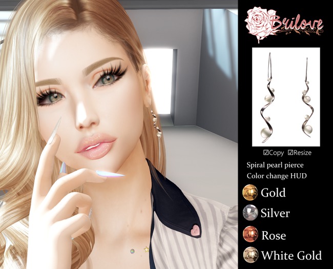 {Brilove} Spiral pearl pierce
